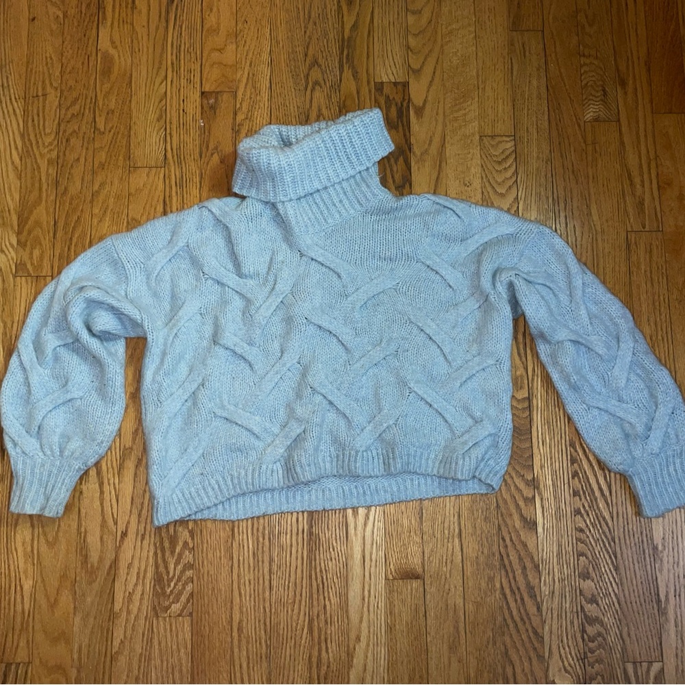 freepeople Blue Turtleneck Sweater